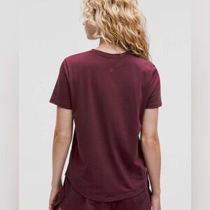 lululemon Love Crew Short Sleeve T/Shirt, smoky red size 6